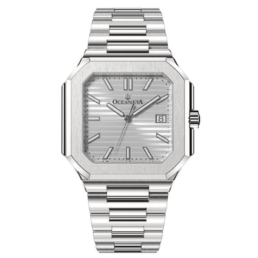 Thin watch silver dial